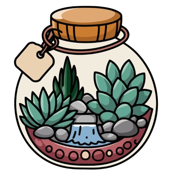 Terrarium Jar Coloring Book